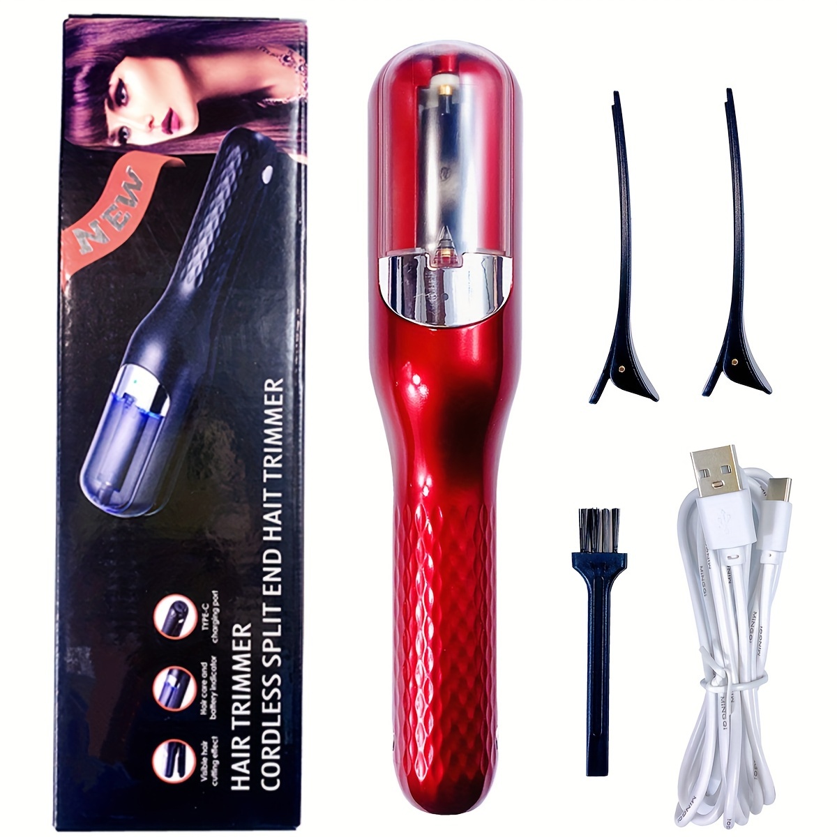 

Usb Rechargeable Hair Split End Trimmer, Hair Cutting Tool For Hair End Damaged Split