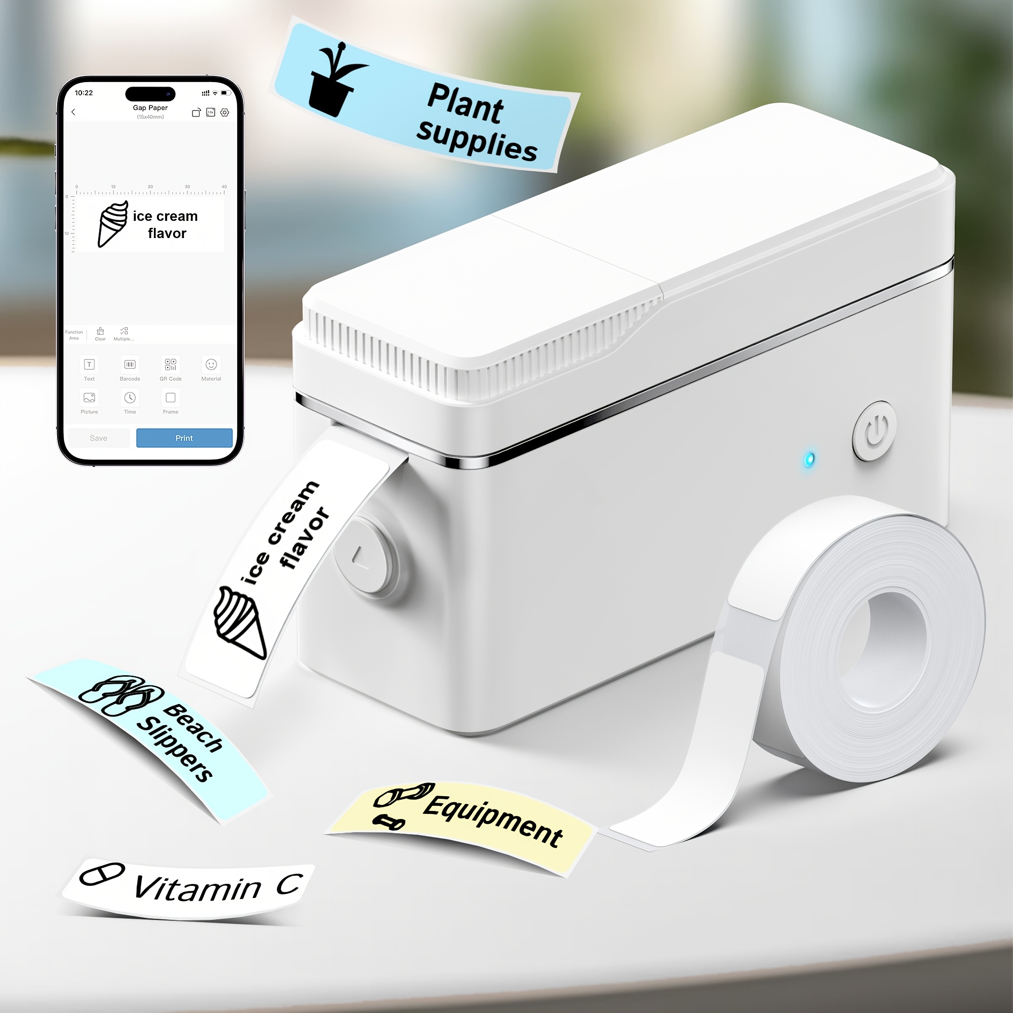 item picture P31B/P21B/D12/PM290CB Label Maker With Tape, Mini Portable Thermal Printer, Stickers Label Maker With Multiple Templates, Wireless Connectivity/Durable For Office, Home.Three Models Are Available.