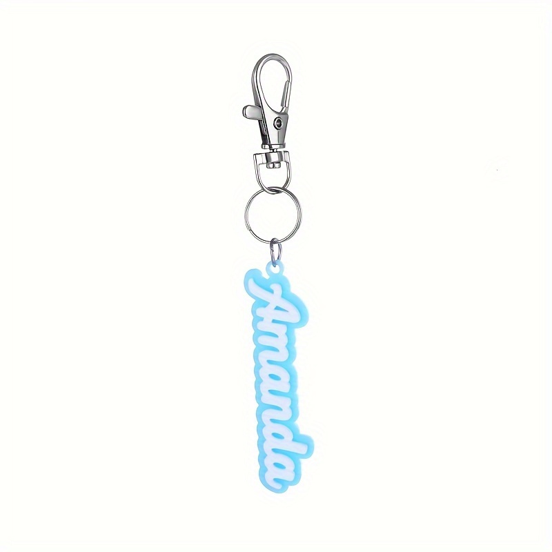 Image of Keychain For Men, Customized Name Tag Pendant, Backpack Pendant, Acrylic Name Keychain, Tags Pendant, Fashion Gift For Men, Boyfriend, Father's Day Gifts