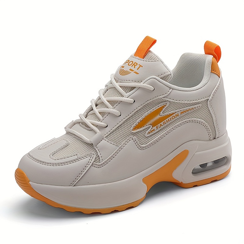 Tenis invisibles para mujer, aumento de altura de 8 cm, 2025, parte superior de malla transpirable y cuero sintético, suela acolchada gruesa, zapatos ligeros para caminar en todas las estaciones, tenis casuales para viajar (regalo para el día de San Valentín), tenis para damas, calzado deportivo elegante, calzado cómodo y duradero