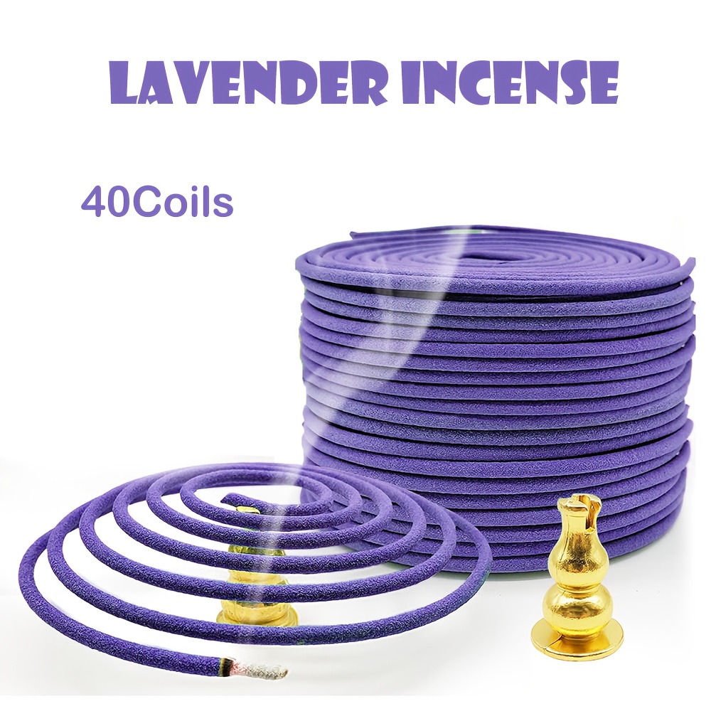 

40pcs Lavender Incense Coils, Fragrance Incense, Ideal For Air , Yoga, Meditation, With No Feathers For And