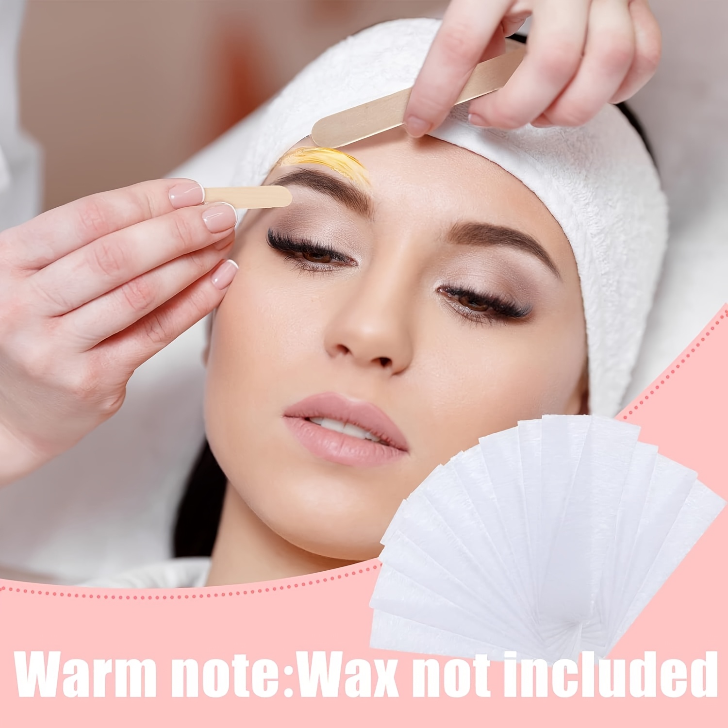 Image of Wewax 50 Disposable Hair Removal Paper Assists In Hair Removal, Suitable For Types Of Wax, Including Hard Wax, Soft Wax, Or Sugar Wax. Waxing Hair Removal Tools Provide An Easy Hair Removal Experience