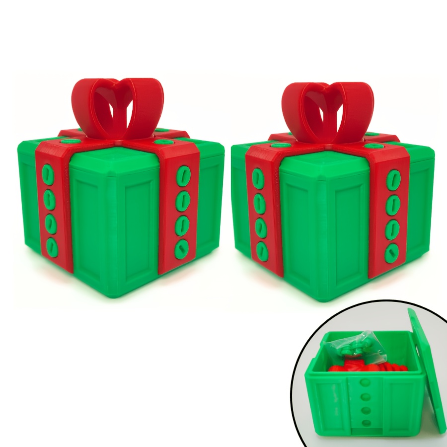 TEMU 2pcs Gift Box - Hollow 3d Printed Box With Screws, Creative Prank Gift Box, Funny Coin Gift Container, Suitable For Decoration, Fun Gift Box For
