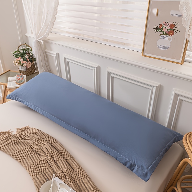 Plain Color Pillowcase Without Insert, Soft And Breathable Full-body Pillow Cover, High-quality Envelope Style Protector For Bedroom Sofa Home Decor