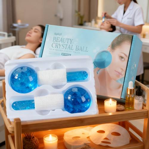 set of 2 reusable plastic ice spheres for neck and eyes gua sha and facial massager to dark circles skincare tools ice spheres and gifts for christmas and halloween