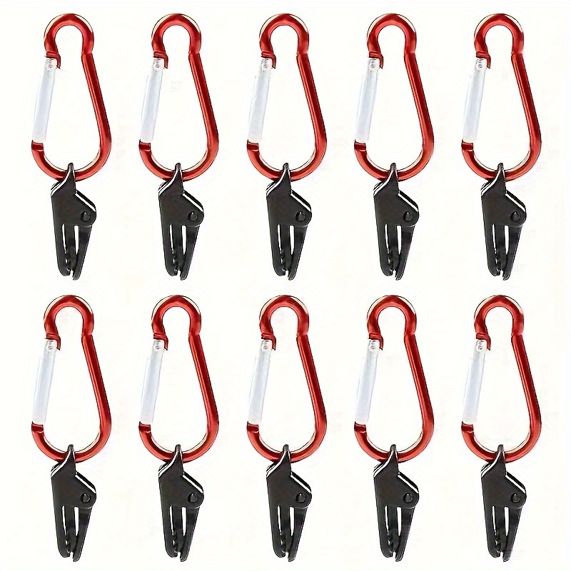 

10pcs/20pcs Outdoor Camping Windproof Tent Clips, Non-slip Awning Waterproof Cloth Fixed Clips, Camping Accessories