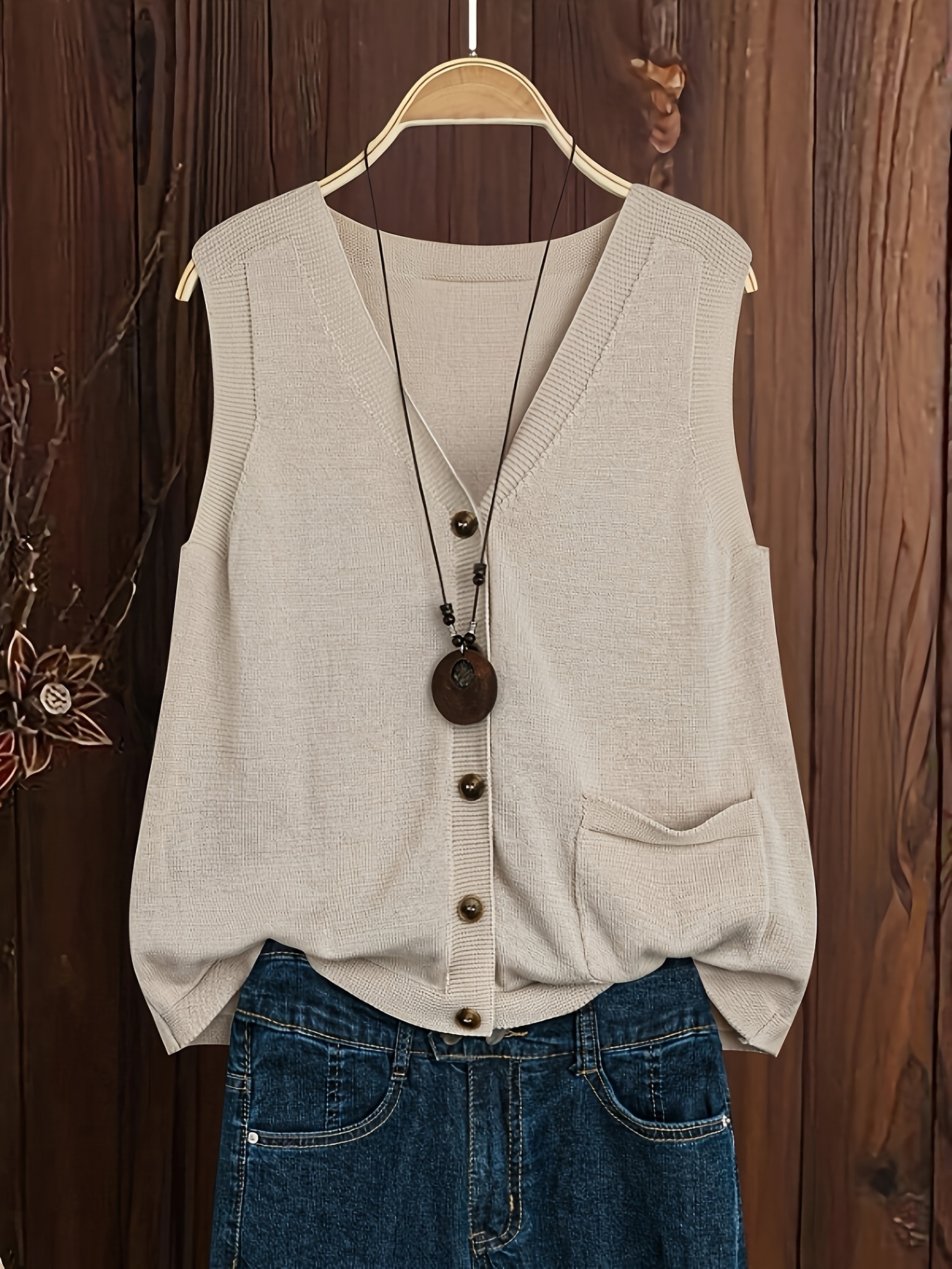 Gilet in maglia con bottoni davanti - Bordeaux - DONNA | H&M IT