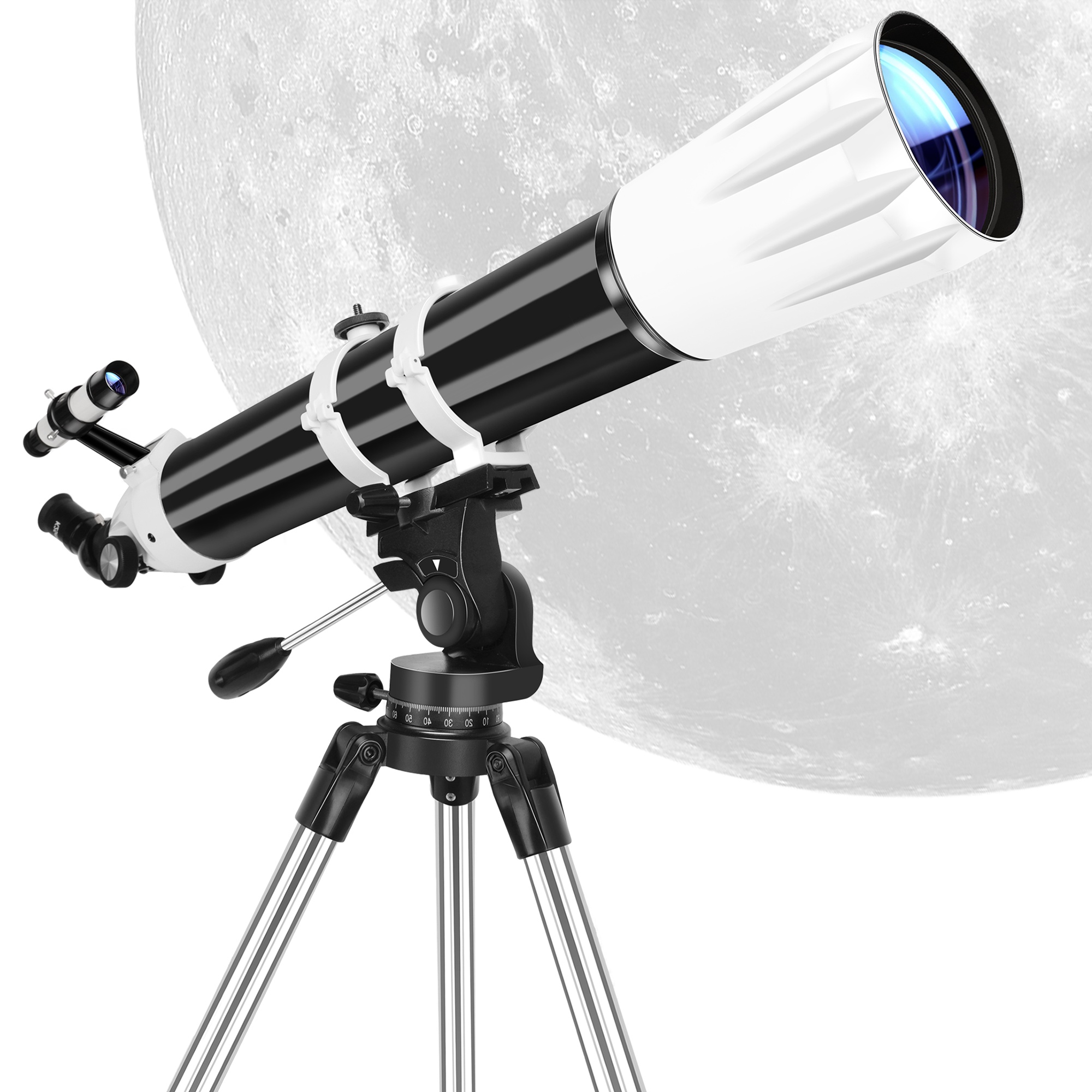 E-shop Hochvergrößerndes Erwachsenen-Teleskop 90mm/900mm, refraktives astronomisches Teleskop für Anfänger Erwachsene, 450- Vergrößerung, mit