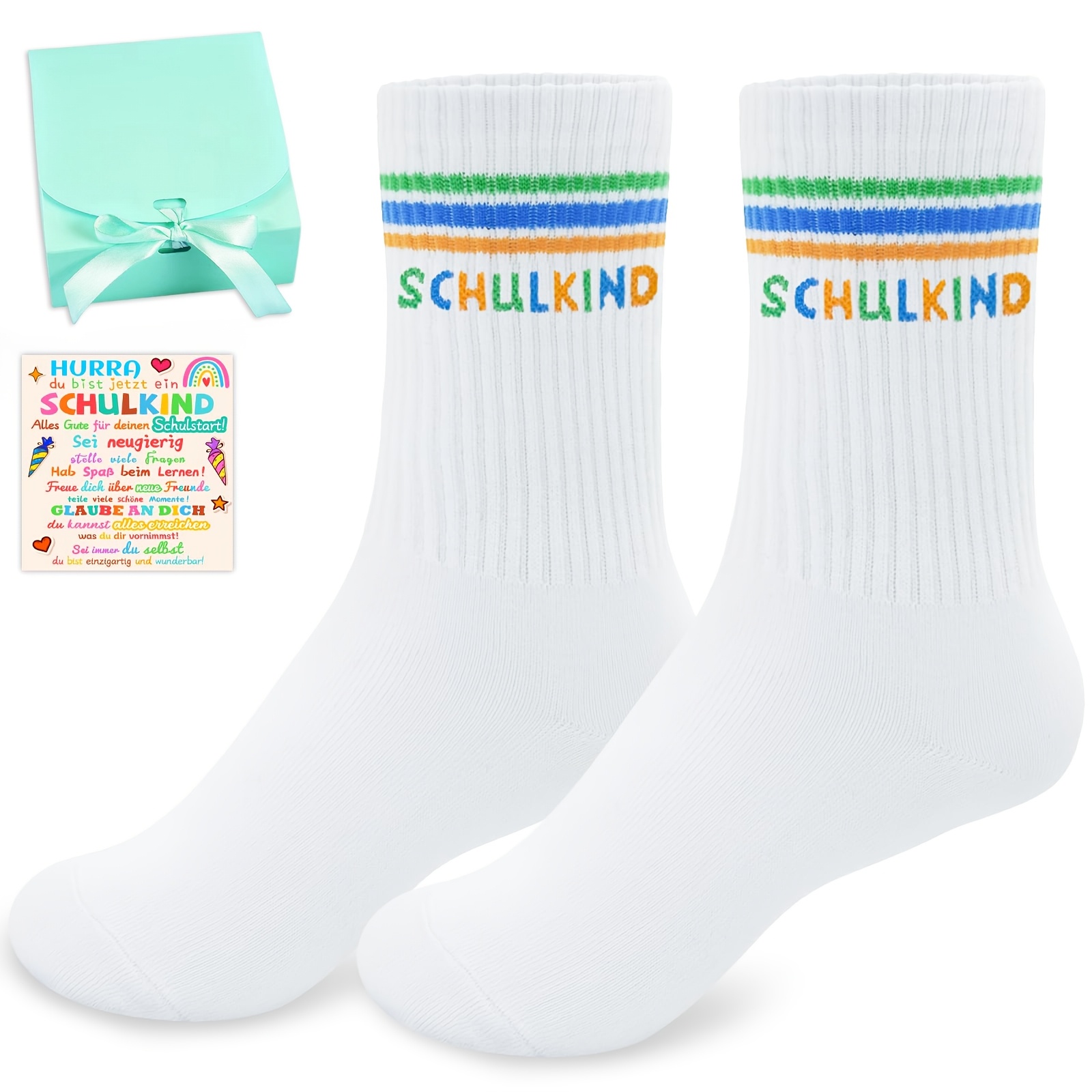Image of Back To School Sock Filling Set Party Packs, 2026 First Day Of School Gift With Socks 25-34, Greeting Card, Gift Box First Day At School Socks For Adult School Gift