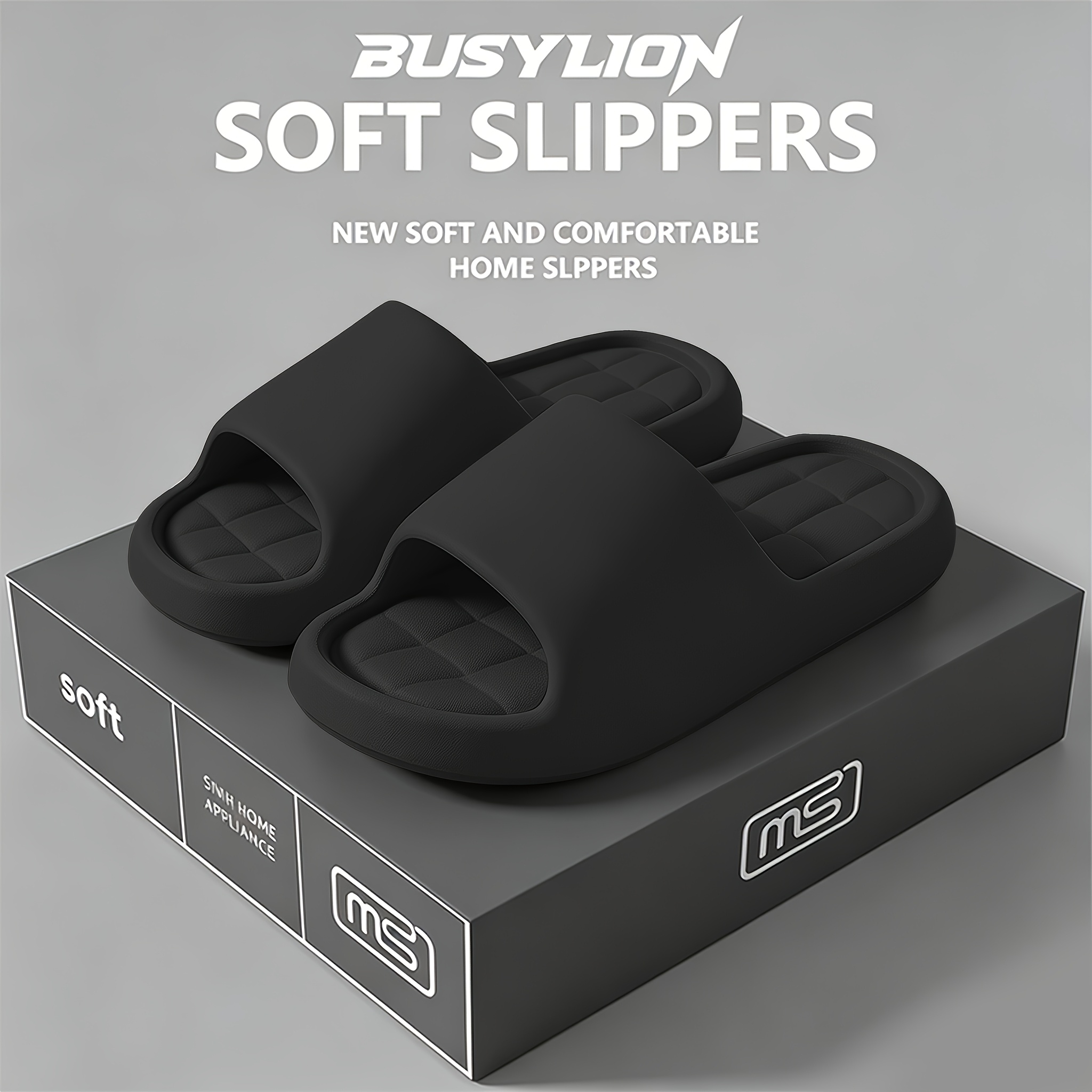 TEMU Shiyibu Summer Unisex Eva Slippers, Soft Thick Sole Non-slip Wear-resistant Solid Color Casual Slides For Beach, Bathroom, Indoor/outdoor