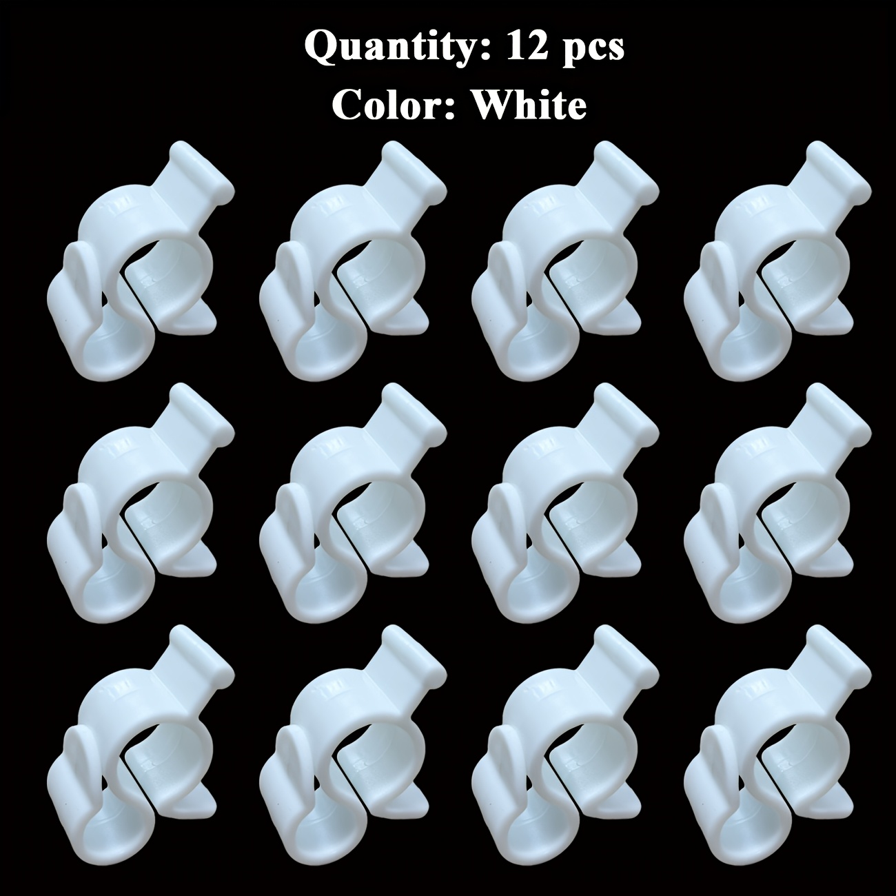 Image of Kkel Rv Awning Clip Light, 12pcs - Slides Into Awning Roller Bar Channel To Create A Convenient Hook - 2 Hanging - Holds Party Lights, Rv Lights, String Lights, Camping Rv Accessories