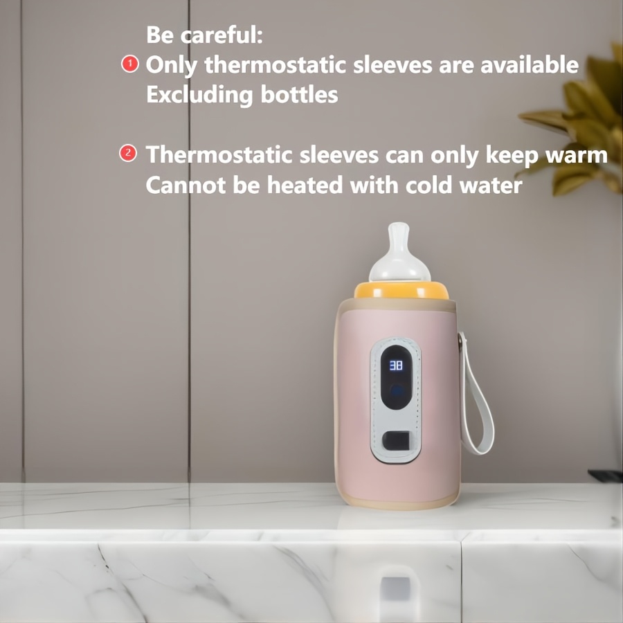 Smart USB-Powered Bottle Warmer with Real-Time Temperature Display - Portable & Versatile for All Bottles