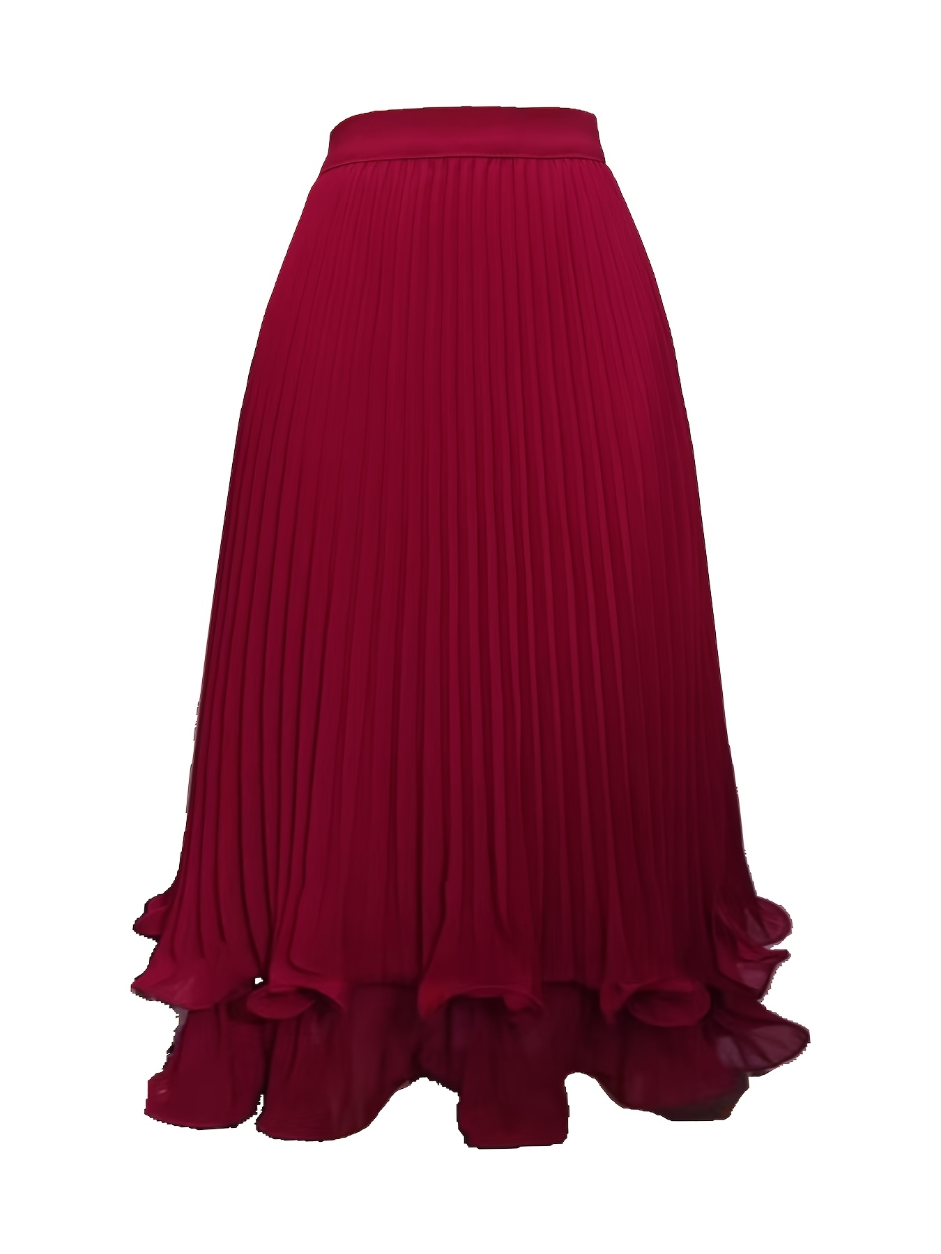 Directed Women's Chiffon Double-Layer Pleated Skirt, Fashionable And Elegant