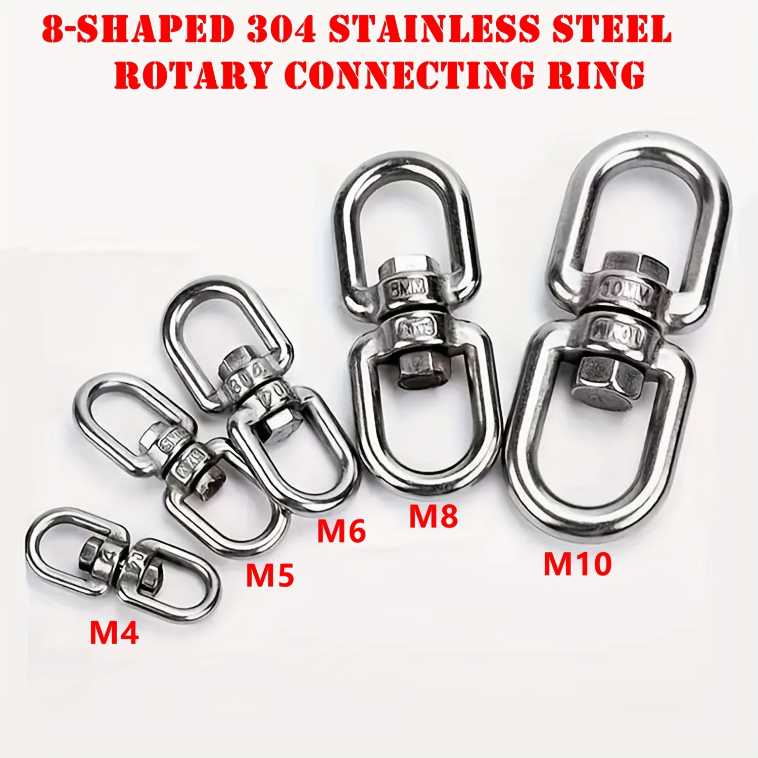 5Pcs M4(0#) Swivel Eye Snap Hooks 304 Stainless Steel Spring Snap Clip  Buckle Clasp Marine Boat Hardware Lanyard Hook for Camera Straps, Pet  Chains