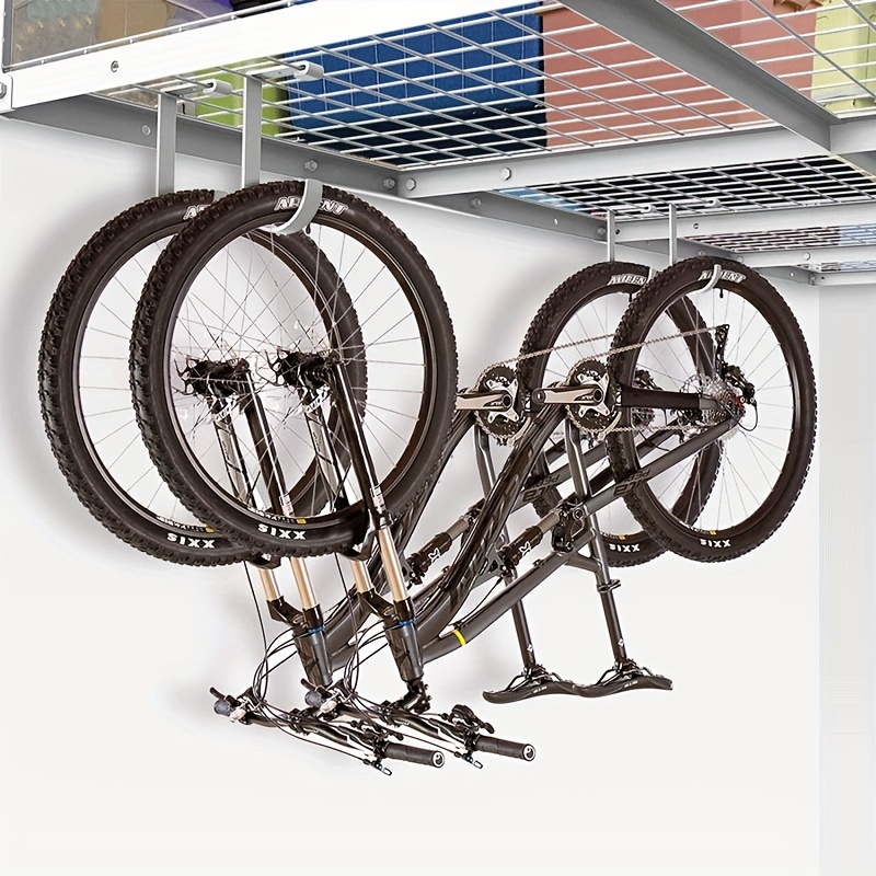 Organize Garage - How to Hang Bikes from the Ceiling 