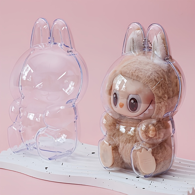 

Transparent Plastic Doll Protective Case Kit, Cartoon-themed Display Shell With Accessories, Hard Shell, With Hanging Option, For 14+