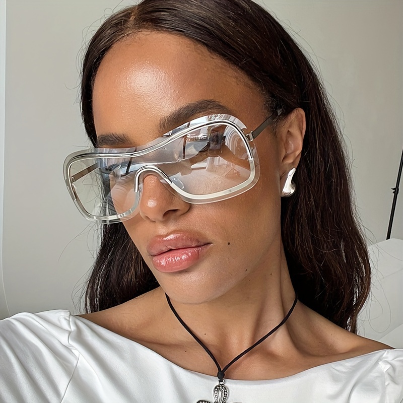 Y2K Óculos De Sol Da Moda De Uma Peça Para Mulheres Homens - Temu