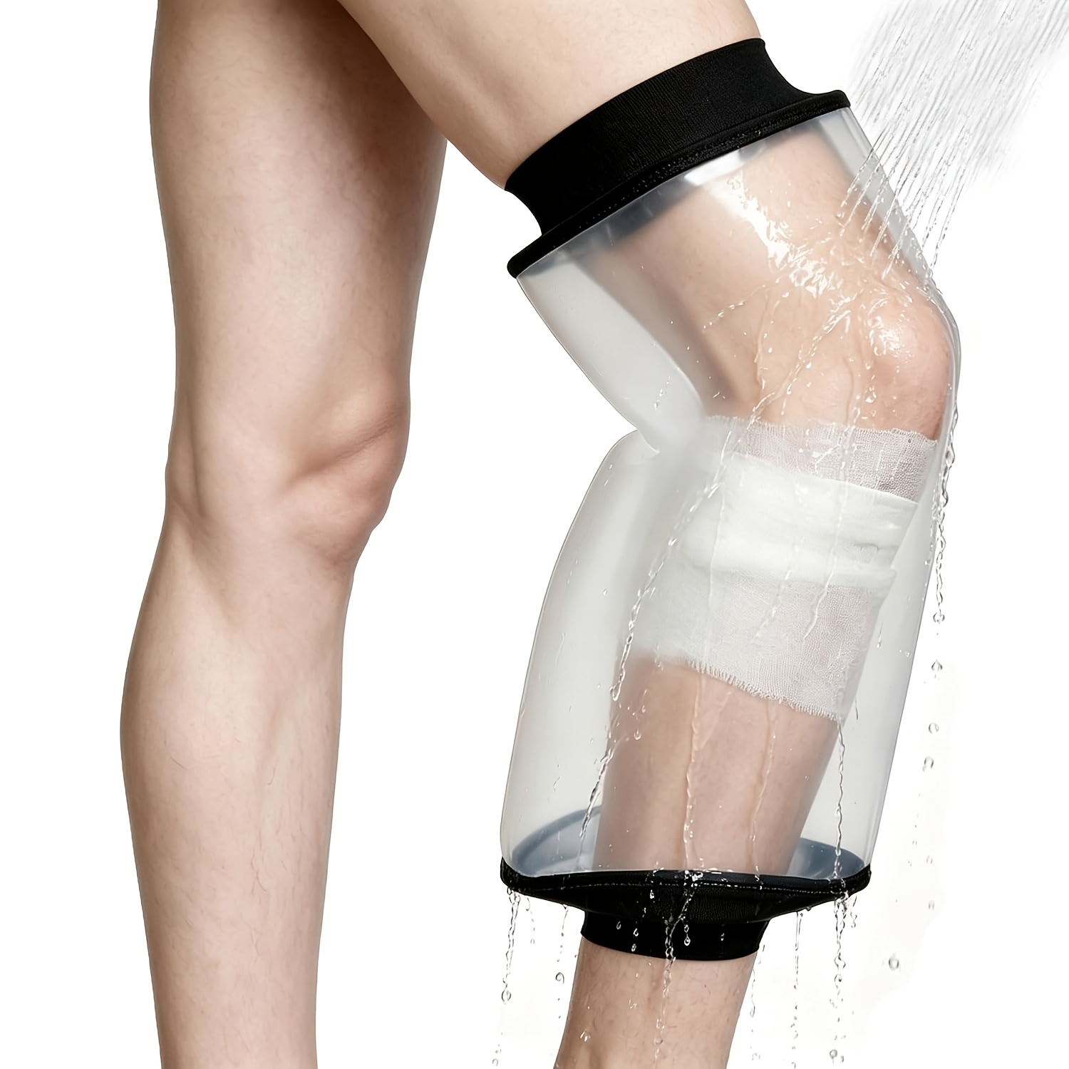 TEMU Housse de pour la douche, protection étanche pour la de la cheville pour la chirurgie de prothèse de genou, et soins des plaies
