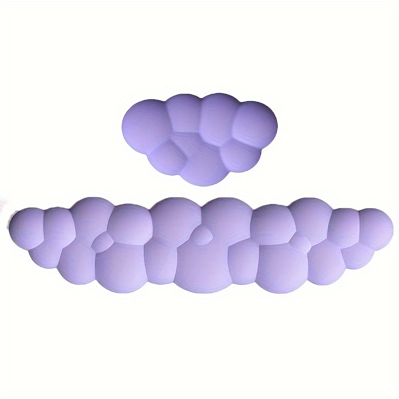 TEMU Lot de 2 -poignets de style nuage pour et souris de bureau d'ordinateur - Tapis de souris ergonomique en mousse à de pour le jeu et , ensemble