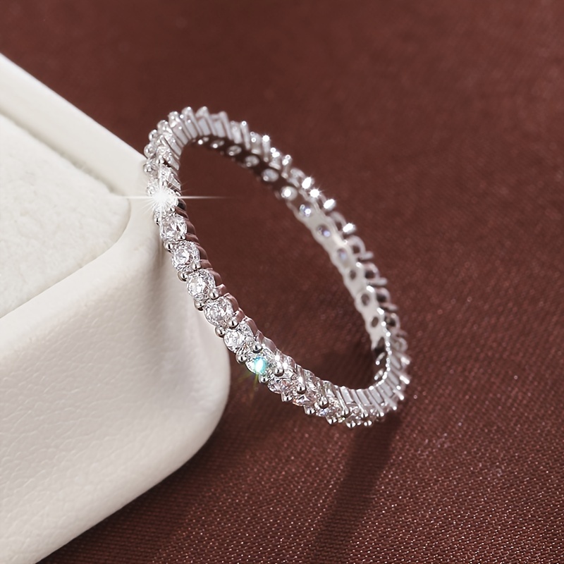 Women's Geometric Zirconia Ring - Stylish Design