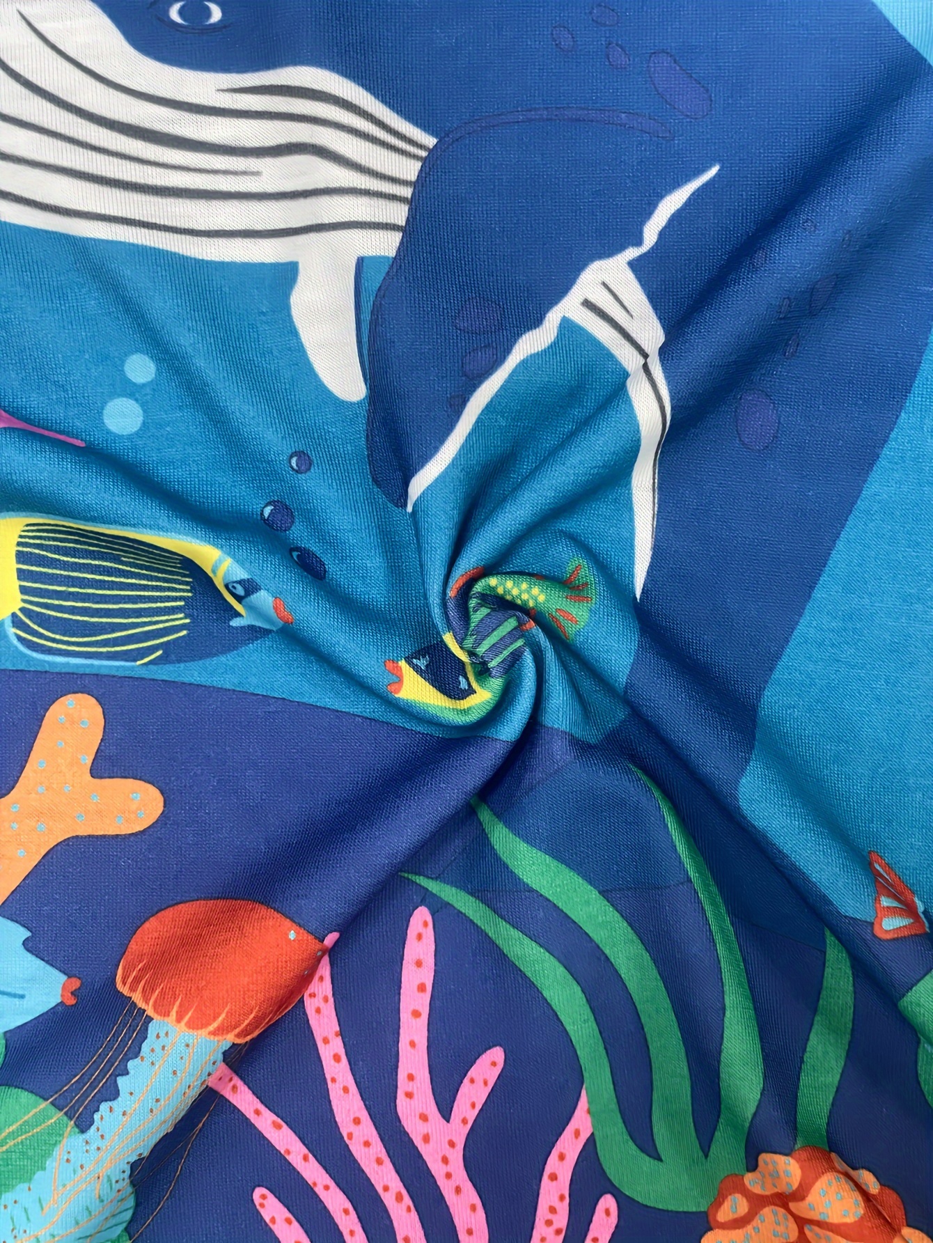 Whale Print Kid's T shirt Short Sleeve Top Boy's Tee