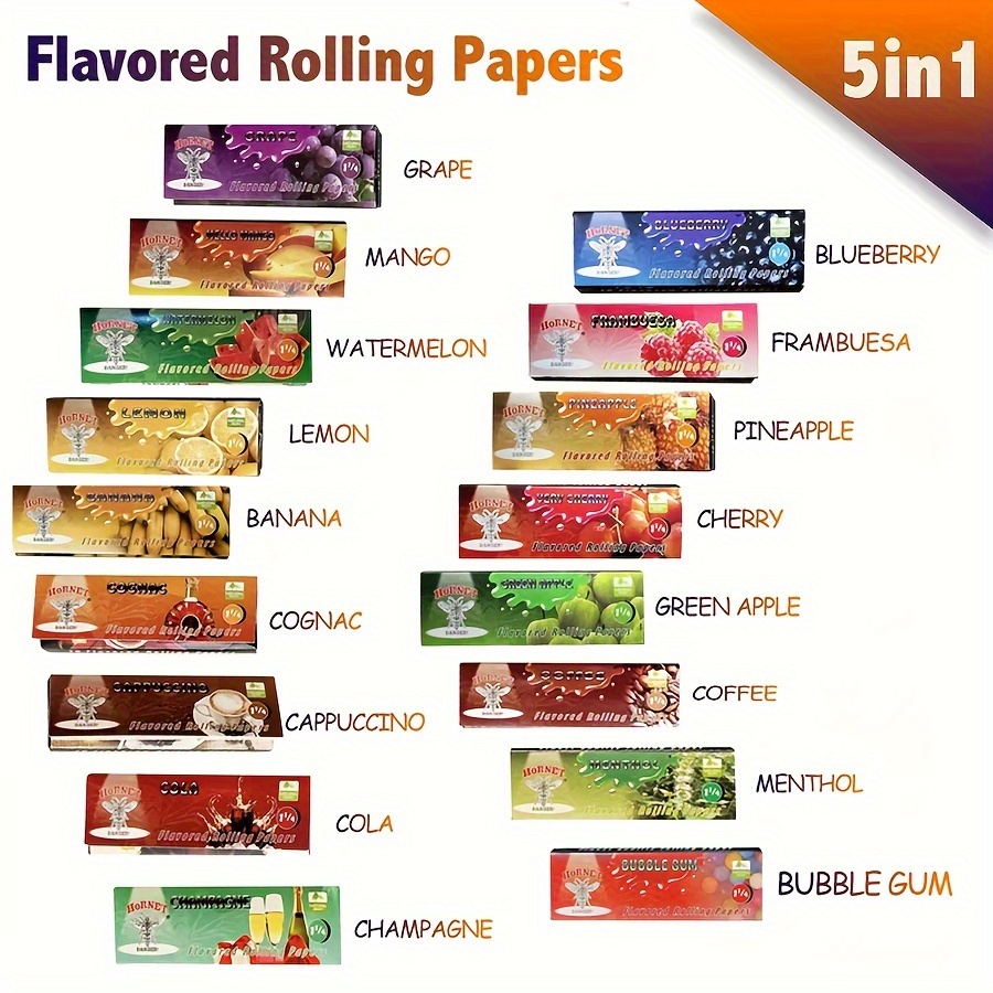 33 flavors 78mm rolling papers, 3.07inch, fruit patterned cigarette paper,  assorted scented tobacco wrappers - health & household