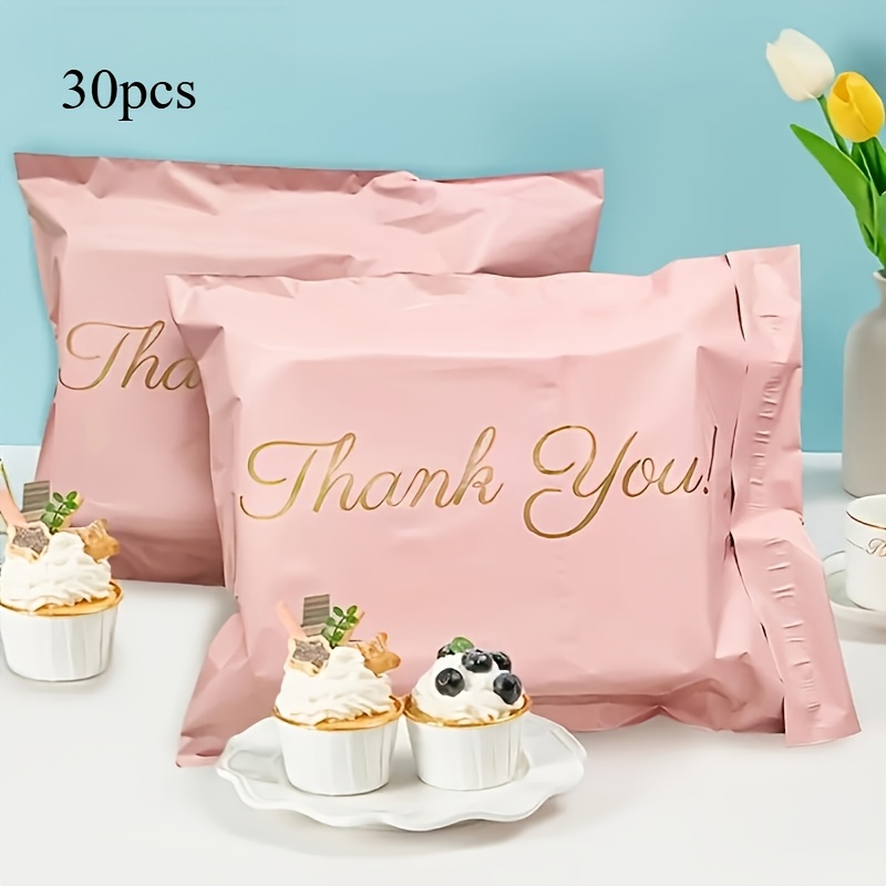 TEMU Gift For Her/him 20/30pcs Elegant Pink Gift Bags - Sealed, Durable, And Versatile For Parties, Celebrations, Small Business Packaging, And Gift