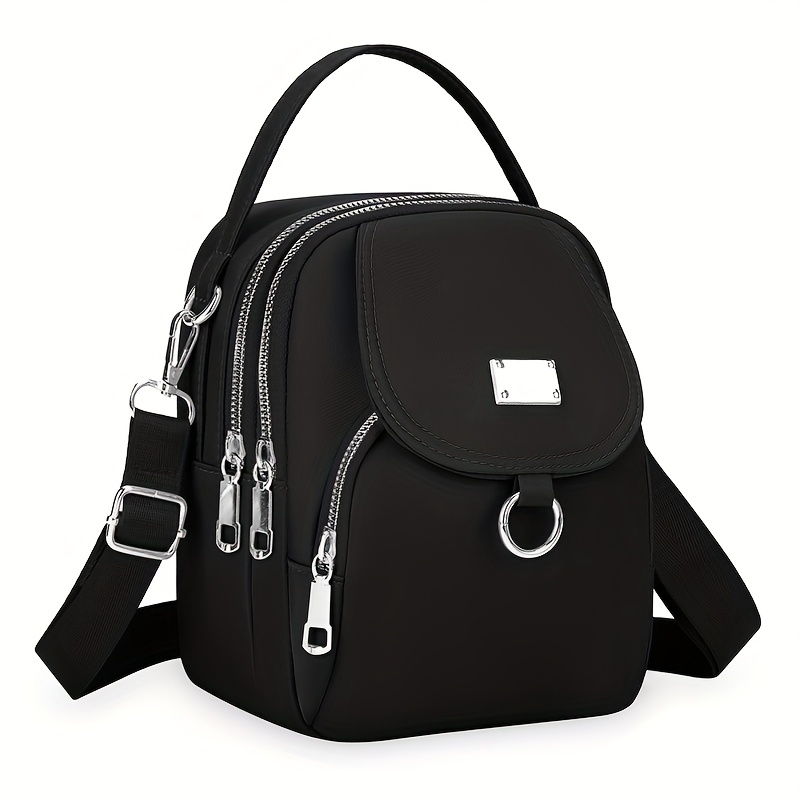 Women's Waterproof Sling Bag - Oxford Cloth Crossbody Side Bag With Multiple Pockets, Adjustable Strap, 15x10x20cm