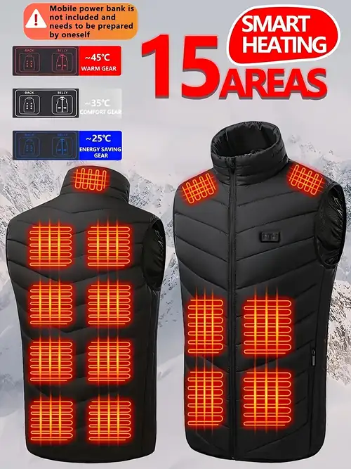 Colete Aquecido Para Homens E Mulheres, Colete De Aquecimento Elétrico Recarregá - Foto 5