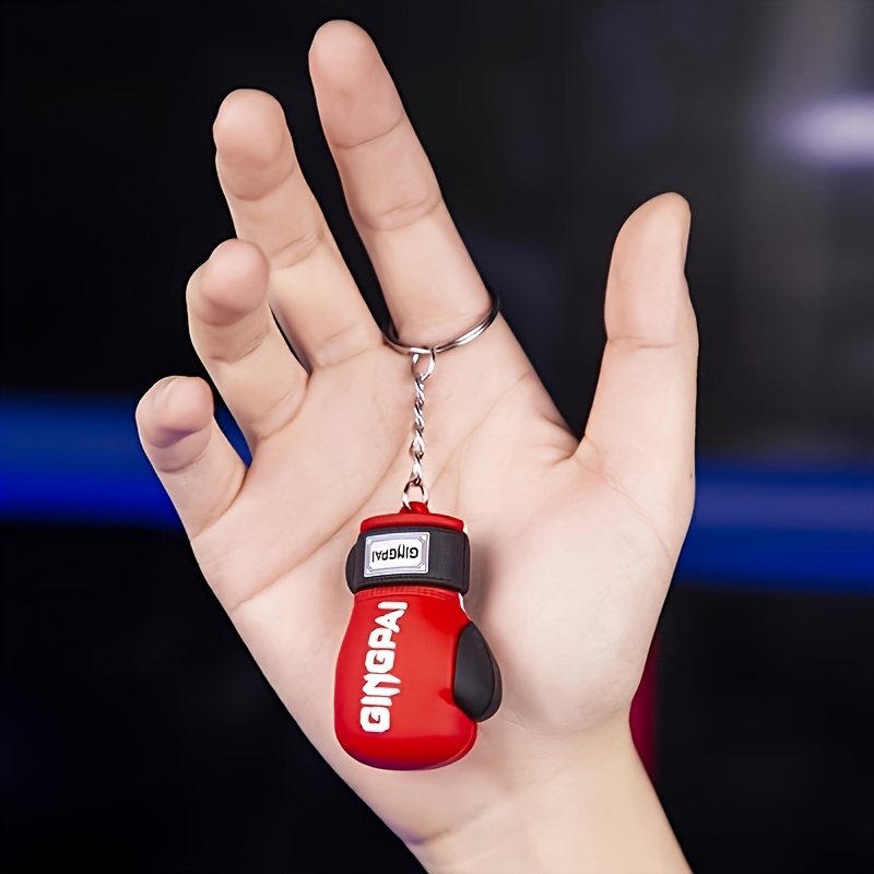 1pc Mini Boxing Glove Keychain Rubber Pendant, Mini /combat Boxing Glove Accessory For Fans