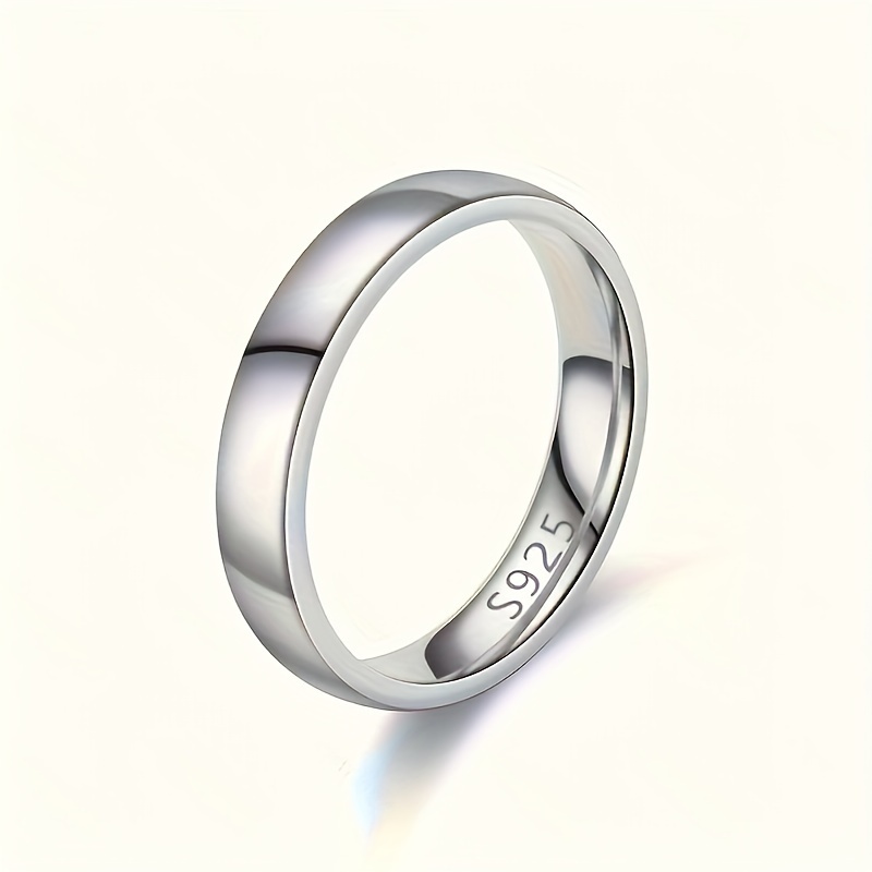 

Titanium Steel Fashion Ring With 925 Silver Plating, Simple And Elegant Design, Perfect Gift For Men And Women