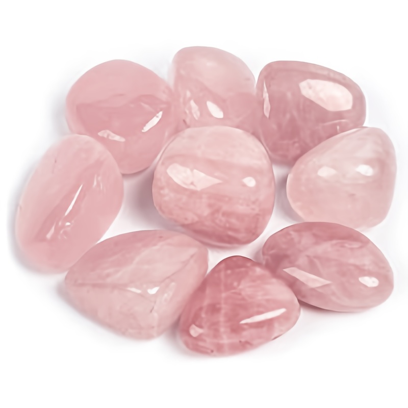 TEMU 50g Natural Tumbled Stones, In 4 Types:, Eye, Rose Quartz And Blue Lace Agate. Perfect For Decorating Aquariums, Fish Tanks And Vases, And An