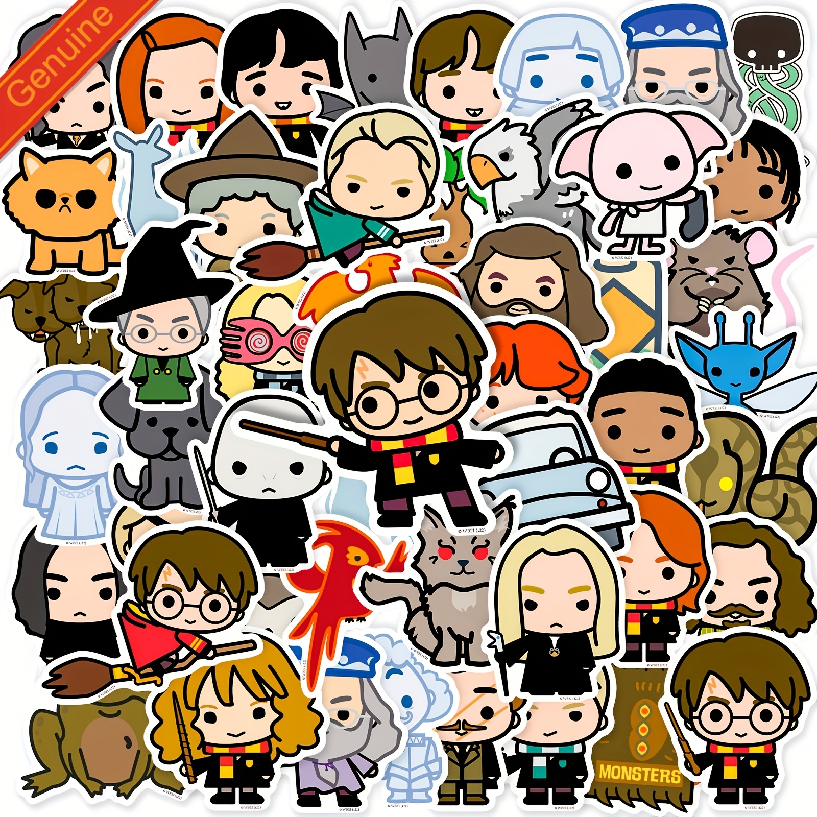 Image of 50pcs Wb Harry Potter Stickers, Hermione Cute Characters Element Notebook Stickers, Suitable For Suitcases, Laptops, Scrapbooks, Cups, Home Decorations. Perfect Gifts For