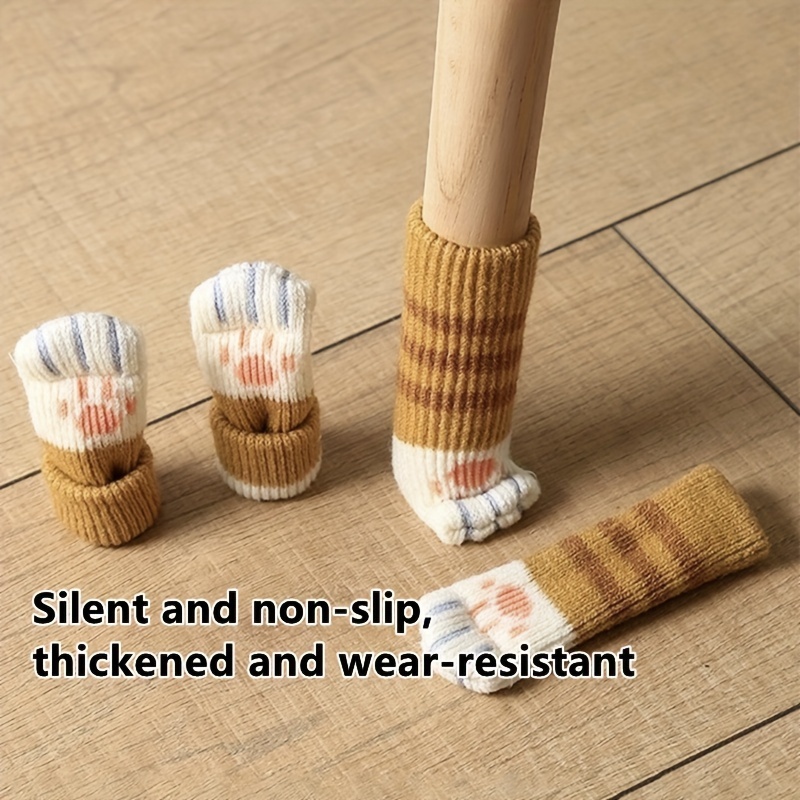 

8 Pieces Thickened Silent Table Foot Covers, Wear-resistant Cute Chair Foot Covers. Table Protectors, Table Feet