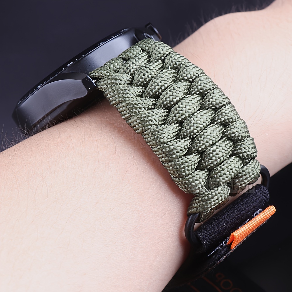 new 20mm hand woven loop nylon watch band suitable samsung - Temu