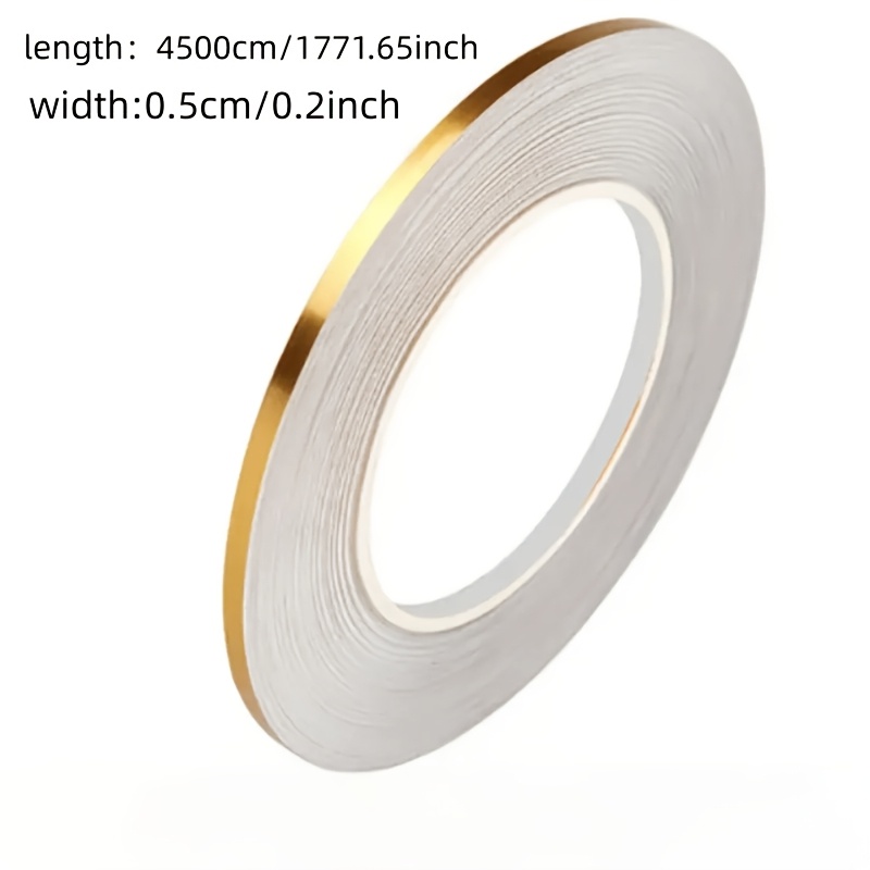 TEMU 45,0 mètre de Ruban Adhésif Étanche Doré/Argent Brossé pour Sol et Mur - Revêtement Contemporain des Joints en Carrelage & Peinture, Décoration