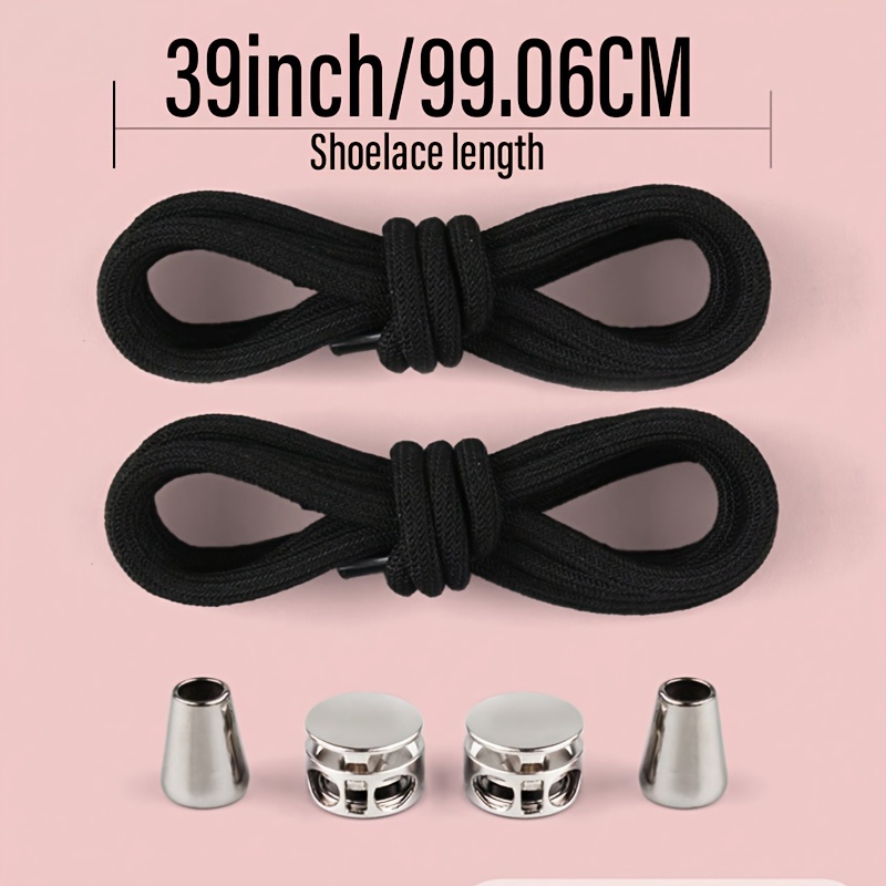 Image of 1 Pair Durable Metal Round Shoelaces, High Elasticity More Convenient To Wear Out, Suitable For Boots