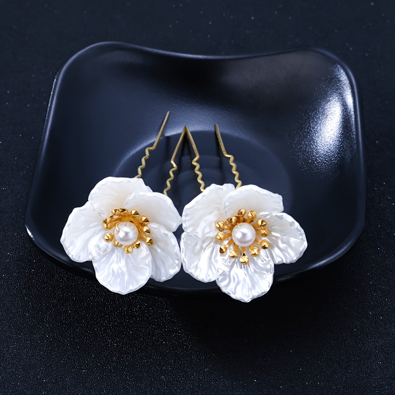 2pcs Vintage Style Minimalist Hairpin And Bun Accessory Set