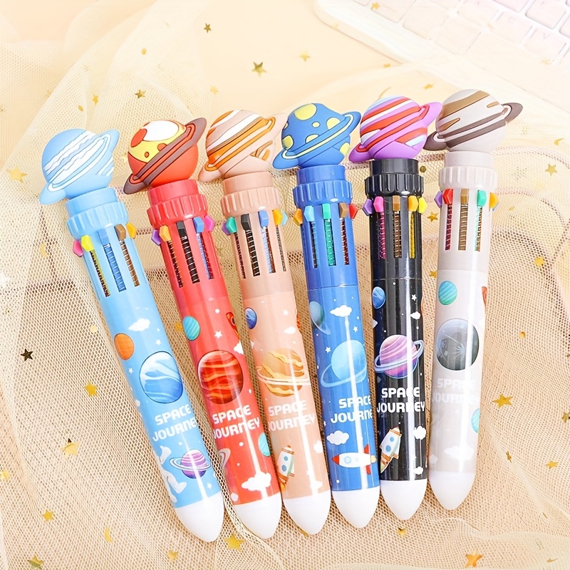 Planet 10 Color Round Ballpoint Pen Random 1pc
