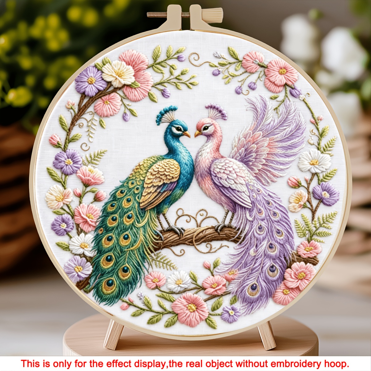 TEMU 1 Kit de Broderie, "Double Nid, Double " Kit de Matériel DIY , Outils Complets pour Débutants, Décoration d'Intérieur sur le Thème des Oiseaux,
