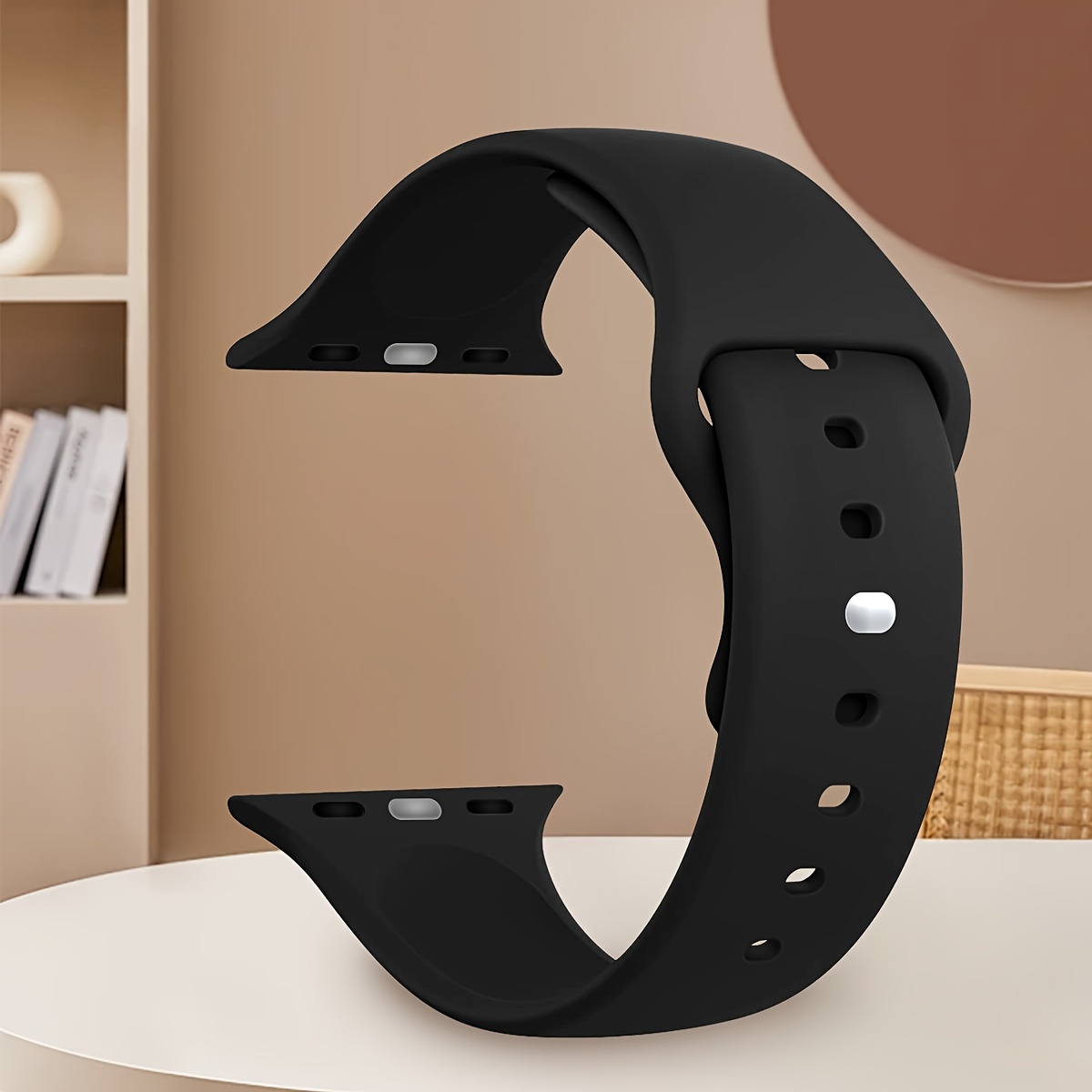 TEMU Bracelet de montre pour iWatch 38mm 40mm 41mm 42mm 44mm 45mm 46m, bracelets sport respirants remplaçables homme et femme compatible avec les