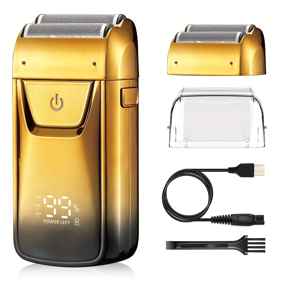 Men's Electric Razor Reciprocating Shaver Led - Temu