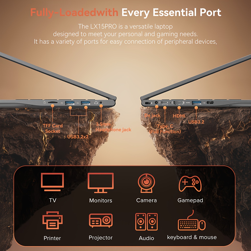 Gaming Laptop Computer 2025 Nieuwste 15.6 Inch FHD Display Laptop met AMD Ryzen 7 5825U Processor tot 4.6GHz 16GB RAM DDR4 1TB NVMe PCIe 3.0 SSD Gaming Notebook Lichtgewicht