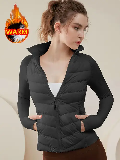 가을/겨울 야외 다운 재킷 슬림핏 재킷 짧은, 가벼운 지퍼업 90% 흰색 오리 다운 충전된 안감, 여성 캐주얼