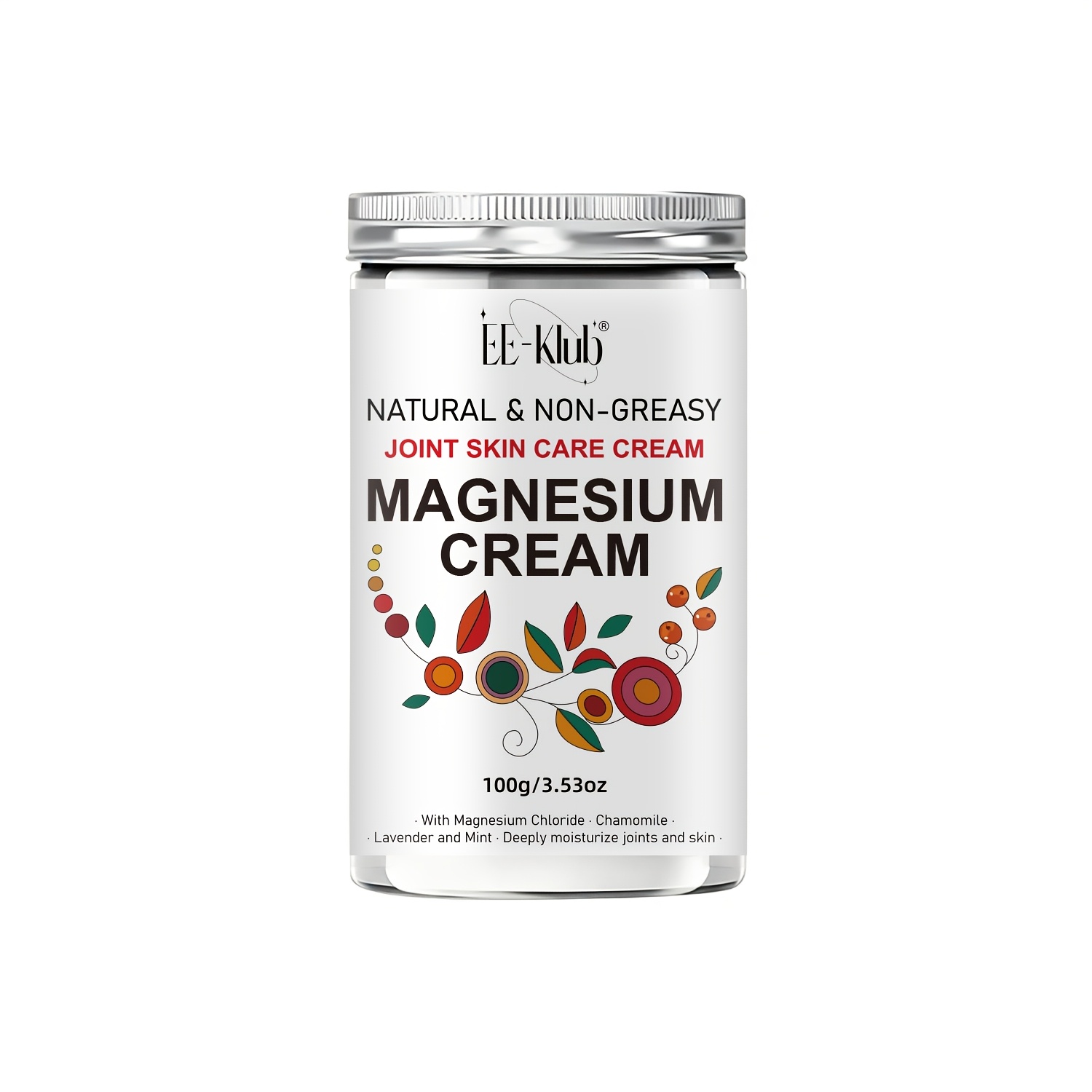 Image of Magnesium Joint Skin & Muscle Skin Massage Cream, 72 Hour Deep Moisturizing, Joint & , With Chamomile, Shea & Lavender, Easily Absorbed, Non-greasy