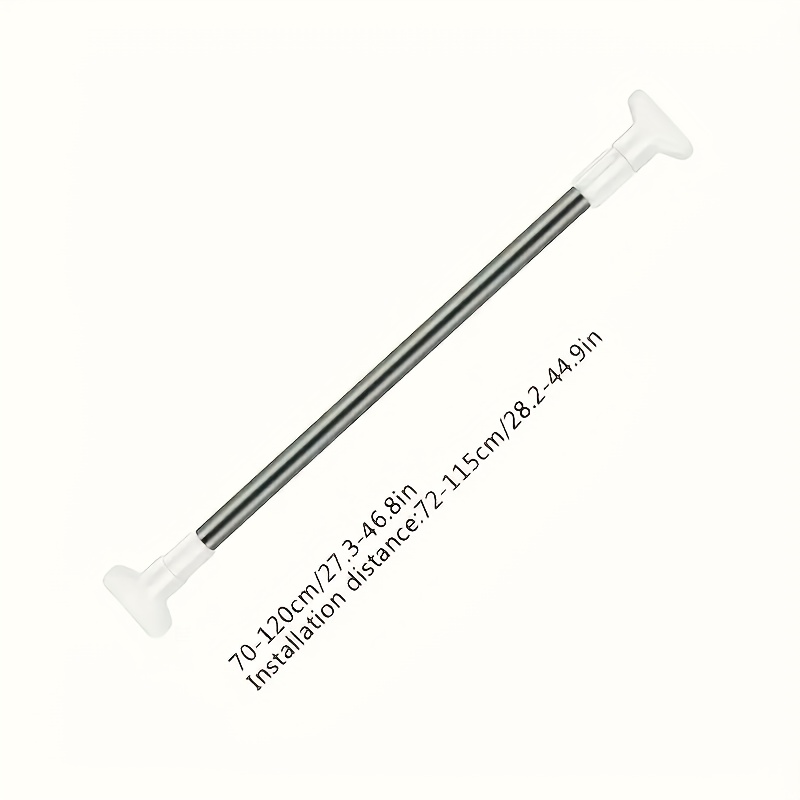 Wall-mounted Wardrobe Rod Adjustable & Retractable, Space- Clothes Hanger Rack For Bathroom Bedroom Laundry Room, No Drill Perforated Design, Durable Home Organization Solution