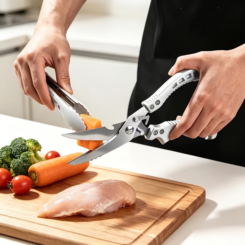 Ergonomic Multipurpose Kitchen Shears, Left& Use, Labor Saving Scissors Chicken, Fish And Meat Cutting, Easy Operation