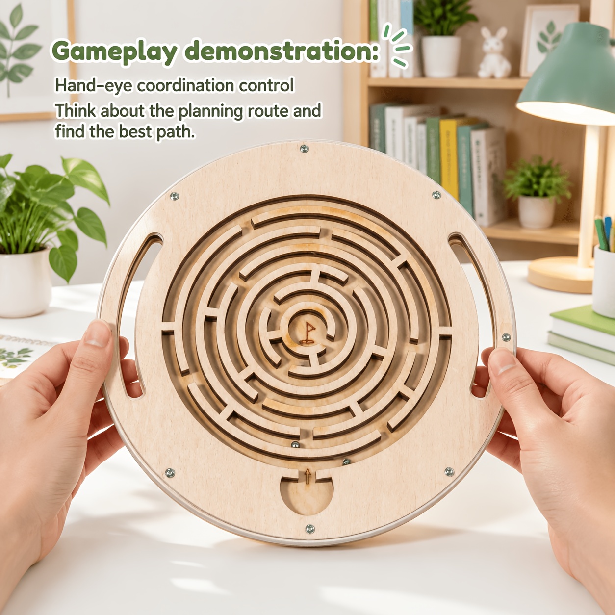 Right-Angle/Round Ring Ball Maze Toy, Logic Game