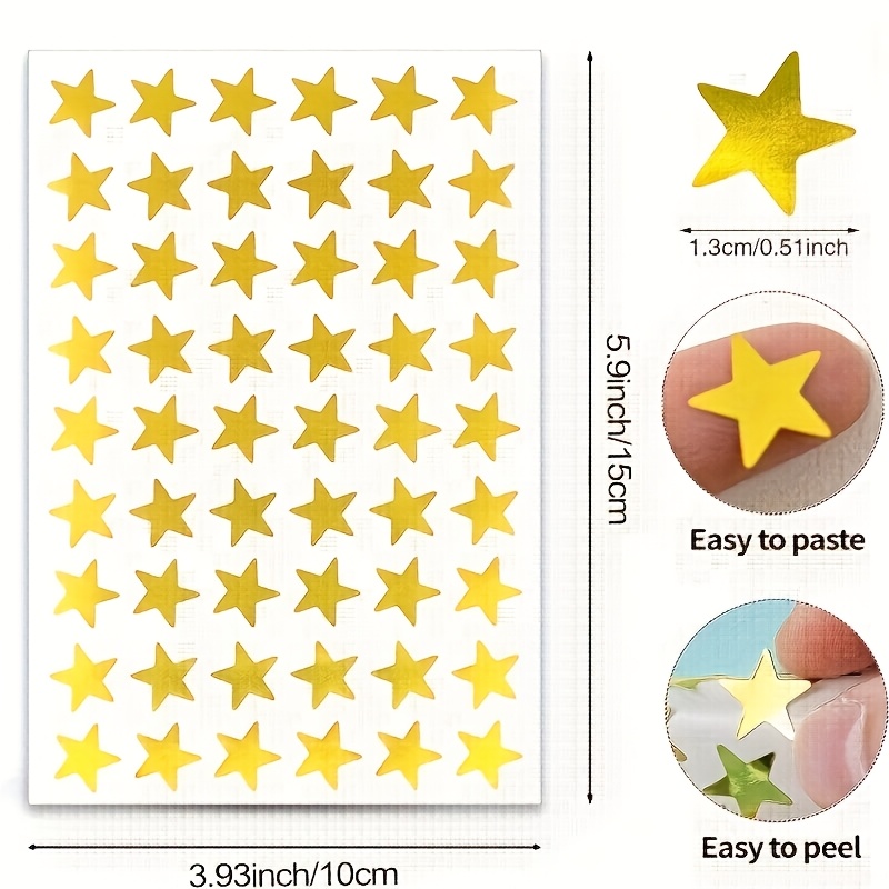 TEMU 432pcs/8 Sheets Of Stars And Small Stars, For Diy And Office Decoration