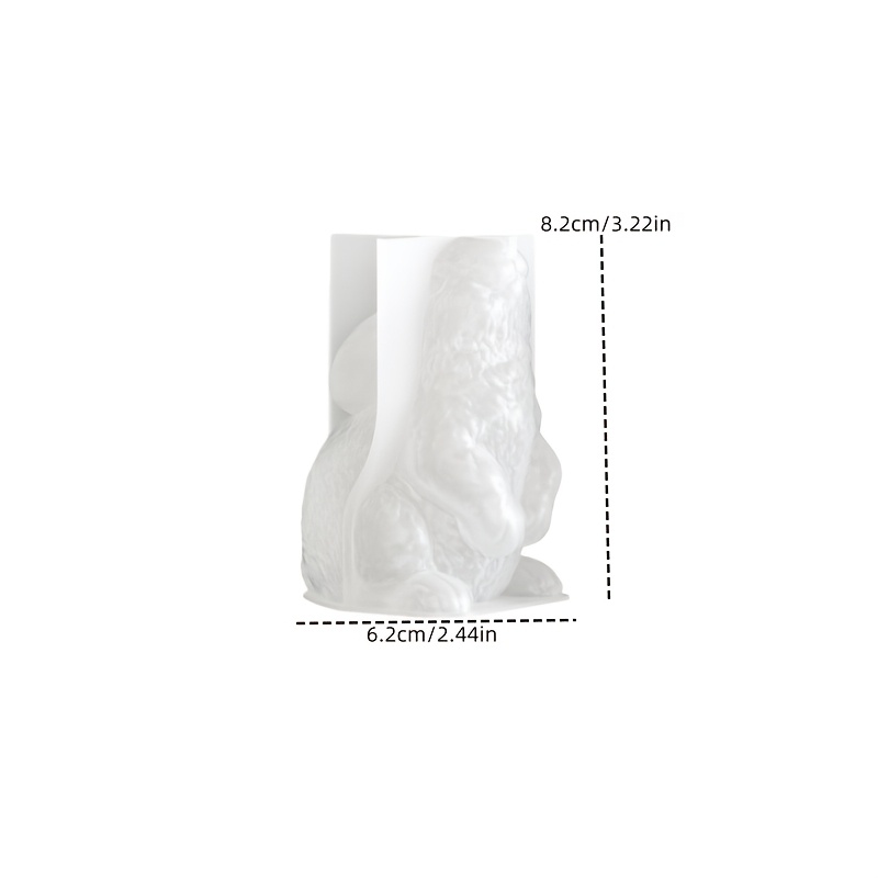 Image of Diy Resin Silicone Jewelry Mould 1pc 3d Handheld Plush Rabbit Epoxy Molds Diy Cute Rising Head Bunny Candle Mold Handmade Gypsum Plaster Ornament Mold Easter Home Decor Making Supplies